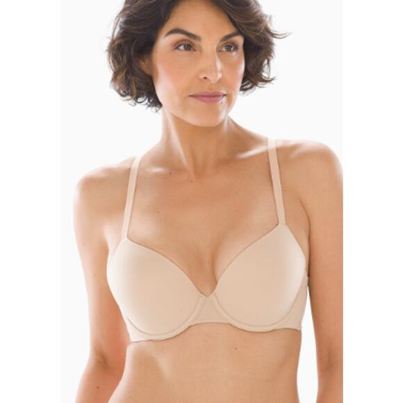34B Soma Large Bra T-Shirt Full Coverage Underwire Smoothing Lightly Lined Tan - Picture 1 of 6